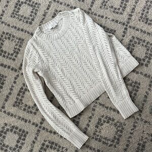 LOFT Textured Cream Sweater